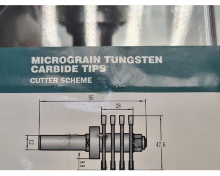 Фреза пазо-шиповое сращивание D=47.6x36x109 S=12